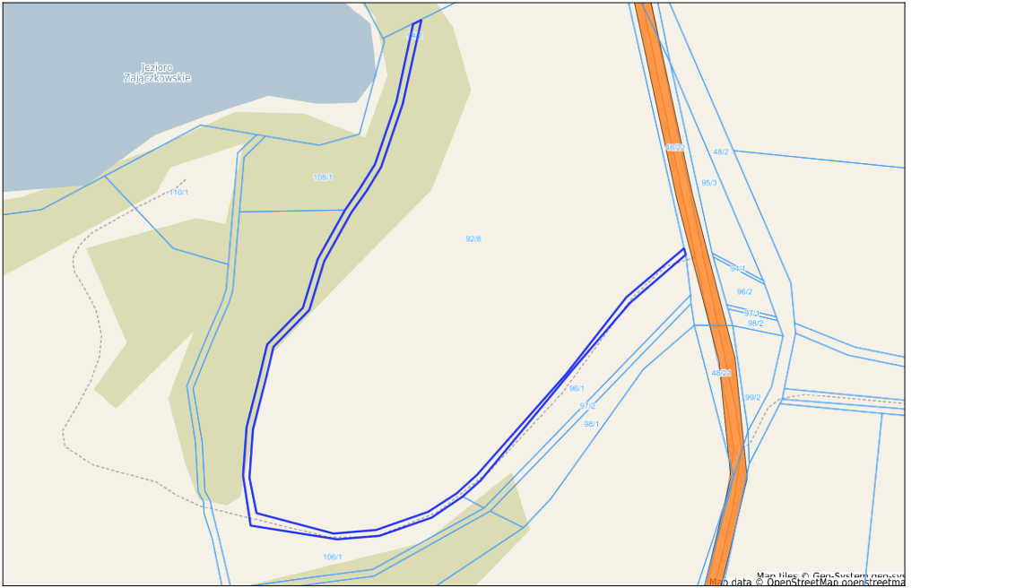Mapa Zajączkowo